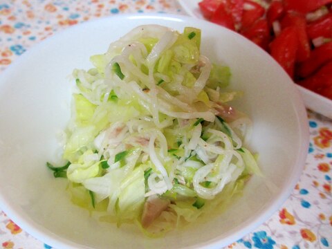 大根とレタスのツナサラダ